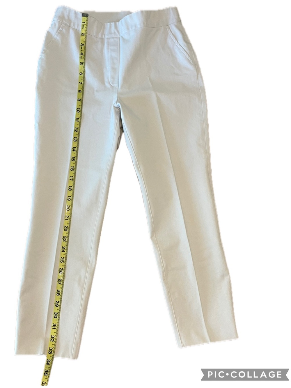 SPANX Classic White On-The-Go Slim Straight Ankle Pants Stretch Twill Size M - Picture 5 of 10